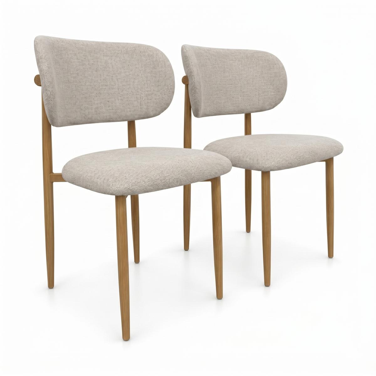 2x krzesło tapicerowane do jadalni VALI stelaż dąb, tkanina Aragon jasny beż cena za jedną sztukę 215 zł nr. 8