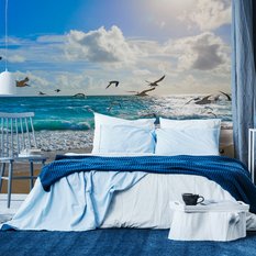 Fototapeta Plaża Morze Fale Dekoracja Nowoczesna do Salonu z Efektem 3D - Miniaturka zdjęcia nr 5