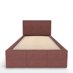 Łóżko Pojedyncze 90x200cm łóżko tapicerowane z pojemnikiem brudny róż do sypialni wezgłowie 110 cm - Miniaturka zdjęcia nr 7