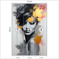 Fototapeta Do Sypialni Nowoczesny PORTRET Kobieta Styl Glamour Dekor Nowoczesny - Miniaturka zdjęcia nr 2