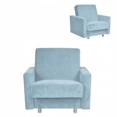 Fotel Alicja błękitny pastelowy niebieski pokój
