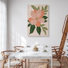 Duży Obraz Do Salonu Tropikalny Kwiat Natura Styl Boho Minimalizm 80x120cm - Miniaturka zdjęcia nr 4