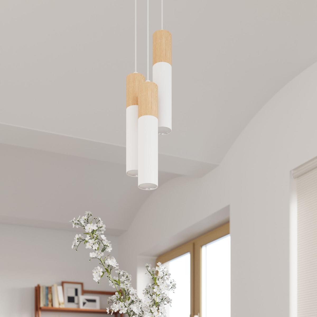 Lampa wisząca PABLO 3L biała 90x6x45cm nowoczesna G10 do salonu nr. 8