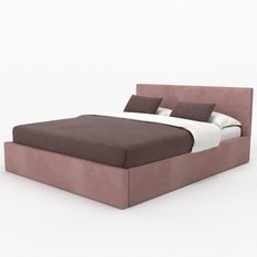 Łóżko tapicerowane do sypialni 180x200x88 cm podwójne z pojemnikiem basic różowe - Miniaturka zdjęcia nr 10