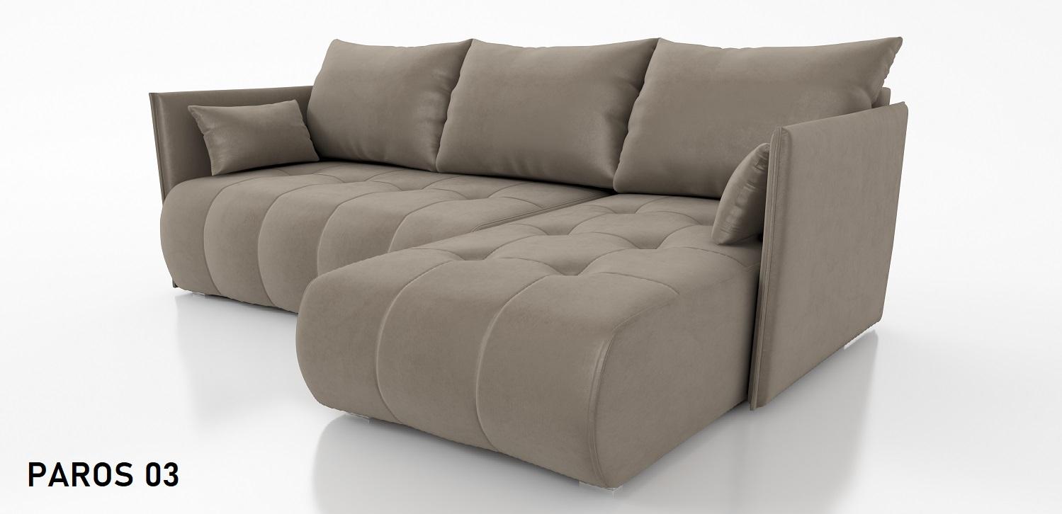 Narożnik Nessa 88x218x152 cm do sypialni paros beżowy