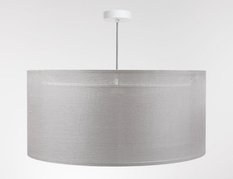 Lampa wisząca DUO 50cm LEN LIGHT szara do salonu  - Miniaturka zdjęcia nr 3