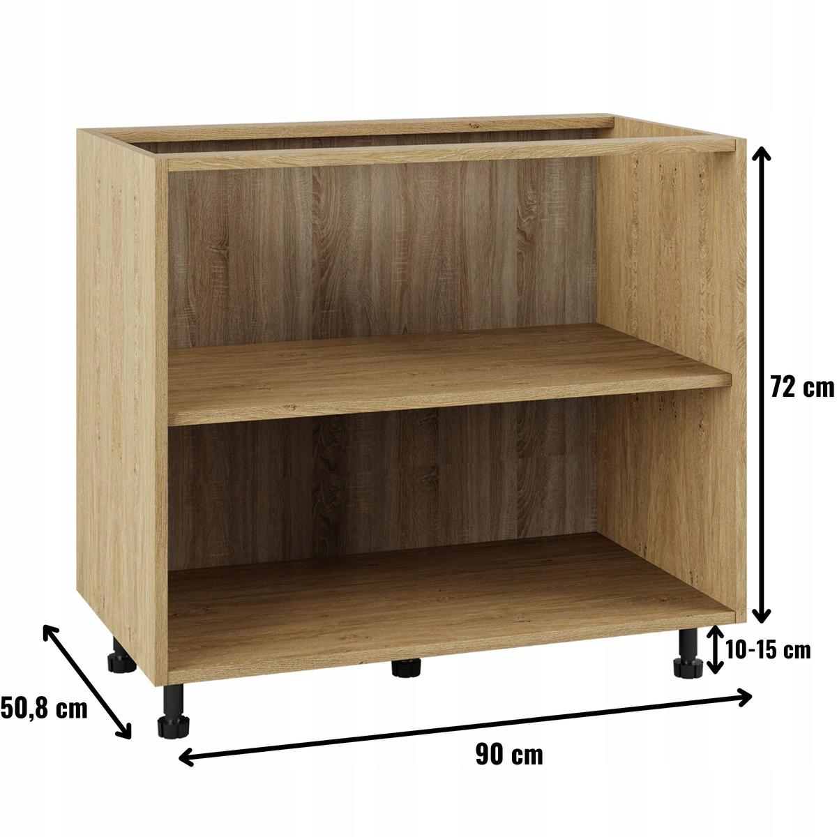 Korpus szafka kuchenna dolna 90x82x50,8 cm z akcesoriami dąb kamienny nr. 2