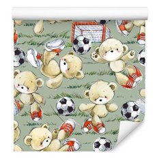 Tapeta Do Pokoju Chłopca Słodkie MISIE Piłka Nożna  - Miniaturka zdjęcia nr 7