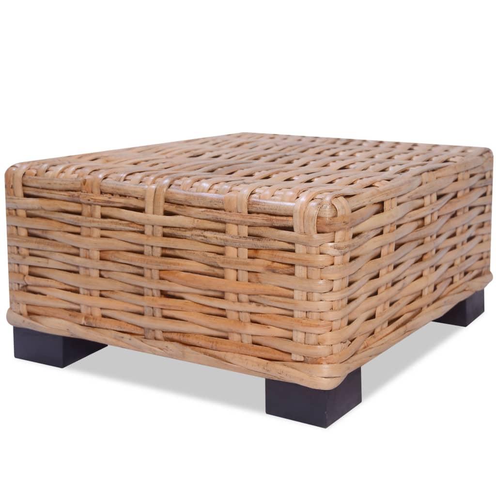  Stolik kawowy  45x45x30 cm do salonu pokoju dziennego naturalny rattan