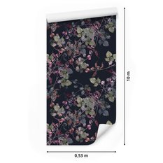 Tapeta Ścienna Kolorowe AKWARELOWE Kwiaty Liście  - Miniaturka zdjęcia nr 2