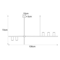 Lampa sufitowa K-4755 ROCCO 136x72x10 cm do salonu lub pokoju czarny - Miniaturka zdjęcia nr 4