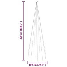 Choinka do montażu na maszcie, 310 niebieskich LED, 300 cm - Miniaturka zdjęcia nr 11