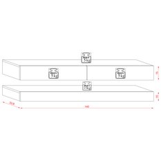 Szafka rtv fly le 140 cm LED czarny mat dąb wotan - Miniaturka zdjęcia nr 2