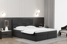 Łóżko CLARA 160x200 cm z funkcją przechowywania i materacem do sypialni ciemnoszare