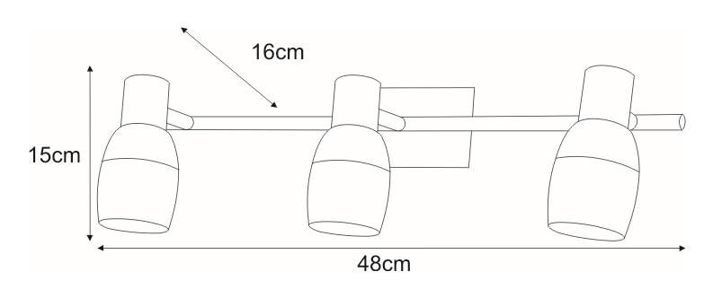 Kinkiet K-WLD94503-3 HOSTA 48x15x16 cm do łazienki chrom nr. 2