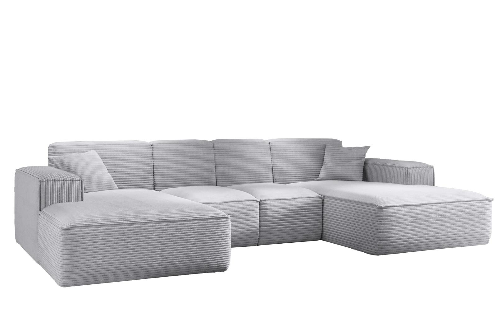 Sofa U SIENA LARGE 344x73x165 cm w kształcie U bez funkcji spania do salonu szara