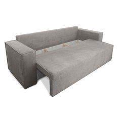 Kanapa Verona 248x96x93 cm z funkcją spania i pojemnikiem sztruks szary do salonu - Miniaturka zdjęcia nr 6