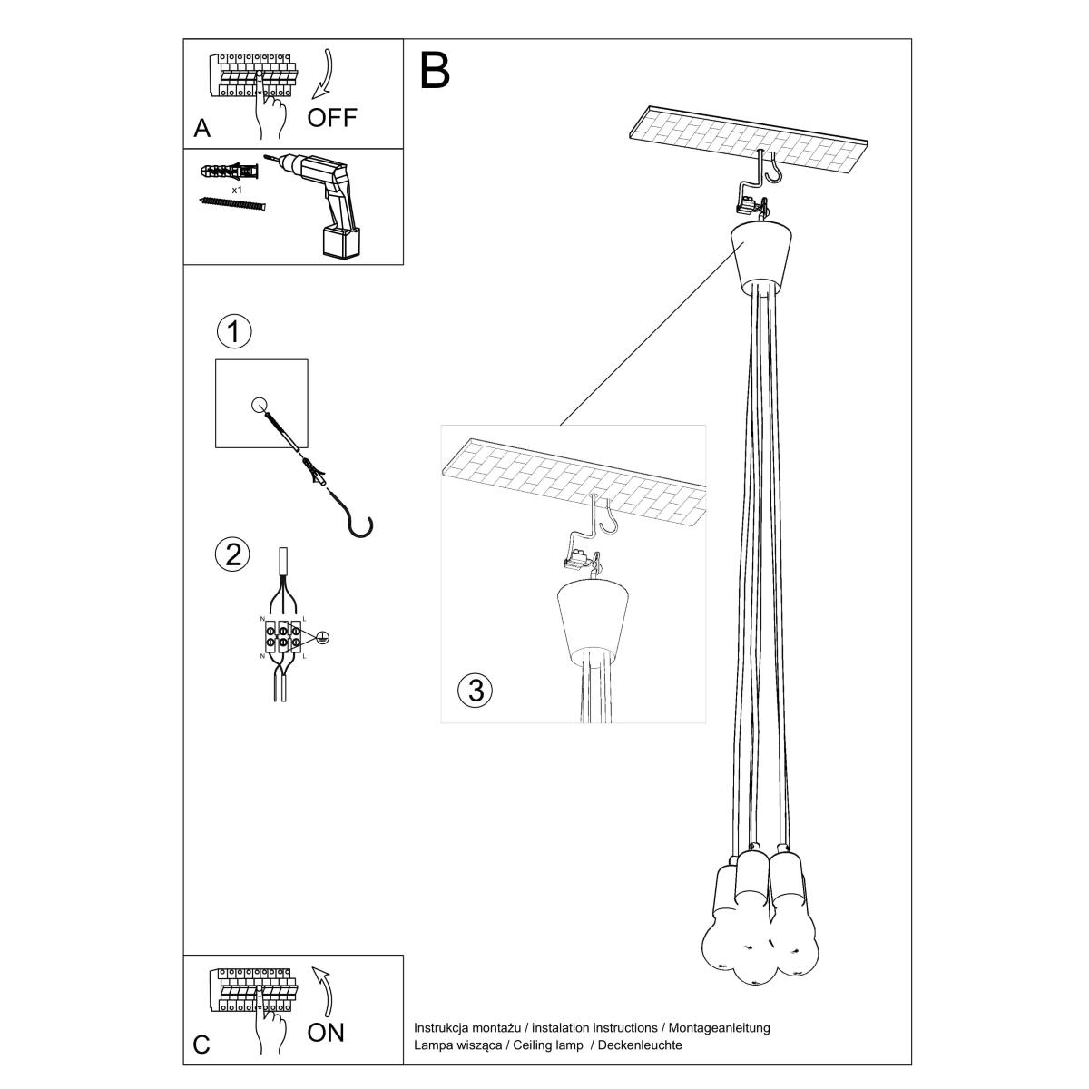 Lampa wisząca DIEGO 5 zielony 90x25x25cm nowoczesna E27 do salonu nr. 8