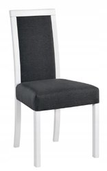 Krzesło drewniane ROMA 3 45x41x97 cm tapicerowane do kuchni jadalni z litego drewna biało-szare 