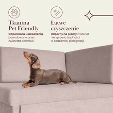 Narożnik Viluś 108x81x78 cm sofa jednoosobowa do pokoju salonu z funkcją spania i przechowywania dla dzieci różowy - Miniaturka zdjęcia nr 8