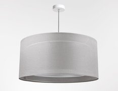 Lampa wisząca DUO 50 cm LEN LIGHT szara do salonu - Miniaturka zdjęcia nr 1