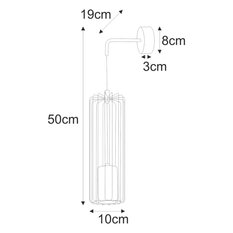 Kinkiet K-4939 GABIA 19x50x10 cm do salonu lub pokoju czarny/złoty - Miniaturka zdjęcia nr 5