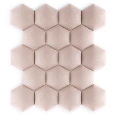 Panele tapicerowane 26x30 hexagon magic velvet pudrowy róż - Miniaturka zdjęcia nr 7