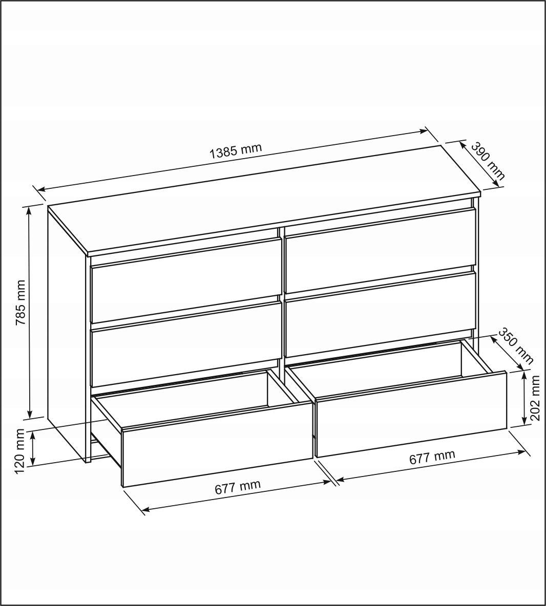 Zestaw mebli do salonu komoda 140x39x79 cm szafka RTV 130x35x48,5 cm podświetlenie LED biały połysk  nr. 6