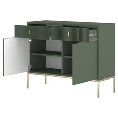 Komoda Maggiore 104 cm do sypialni garderoby smoke green złoty - Miniaturka zdjęcia nr 6