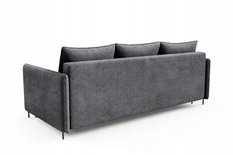 Kanapa BELISSA 216x91x98 cm sofa z funkcją spania z pojemnikiem BOUCLE szara do salonu - Miniaturka zdjęcia nr 3