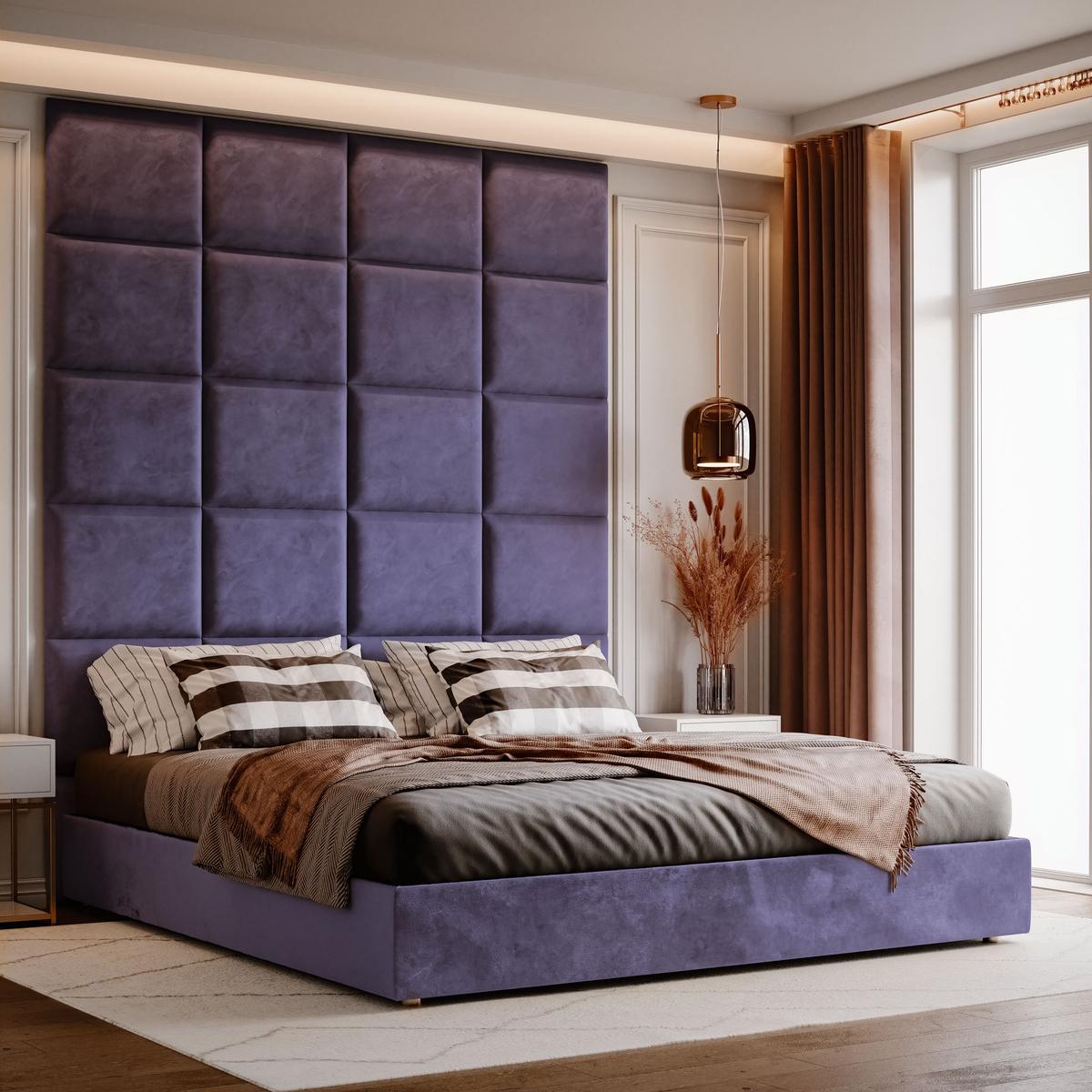 Panele tapicerowane 60x40 cm na ścianę magic velvet lawendowy nr. 5