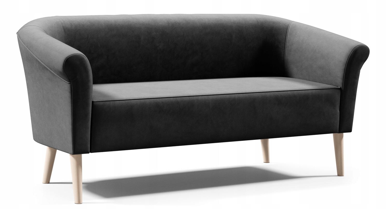 Sofa ESPERO 176x57x70 cm trzyosobowa  w stylu skandynawskim welur zielona do salonu nr. 2