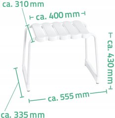 RIDDER taboret do łazienki z aluminium, srebny - Miniaturka zdjęcia nr 4