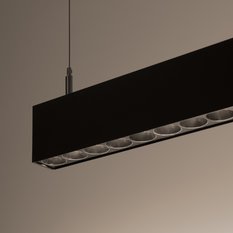 Lampa wisząca SOREN czarna LED 3000K 170x3.3x120cm nowoczesna LED do salonu - Miniaturka zdjęcia nr 4