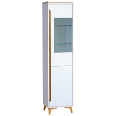 Witryna 46,8x40x199,6 cm Gappa z dwoma drzwiczkami i LED do salonu - Miniaturka zdjęcia nr 1
