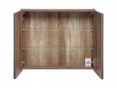 Szafka z lustrem 80 cm oak z gniazdkiem do łazienki  - Miniaturka zdjęcia nr 3