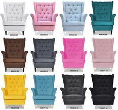 Fotel Uszak poczekalnia w stylu glamour KOBALT - Miniaturka zdjęcia nr 9