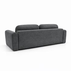 Kanapa z funkcją spania ITALY 250x100x82 cm FLOW 25  trzyosobowa sofa rozkładana tkanina antracyt - Miniaturka zdjęcia nr 5