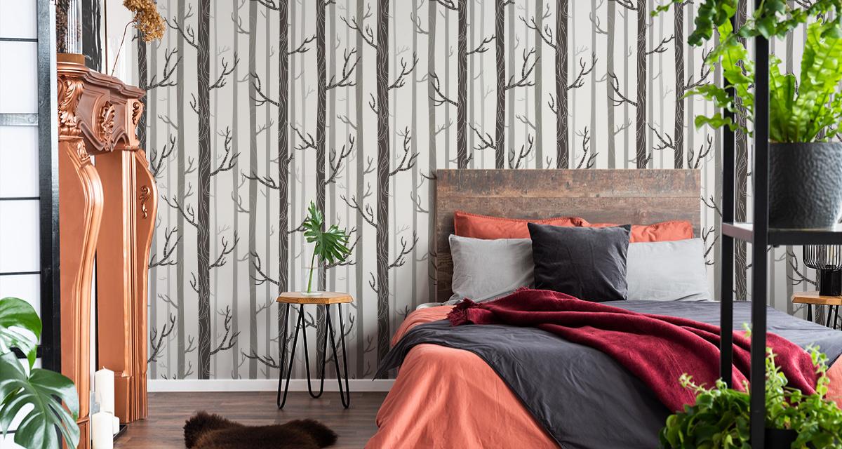 Tapeta Na Korytarz Pastelowe DRZEWA Natura Retro 53x1000 nr. 4