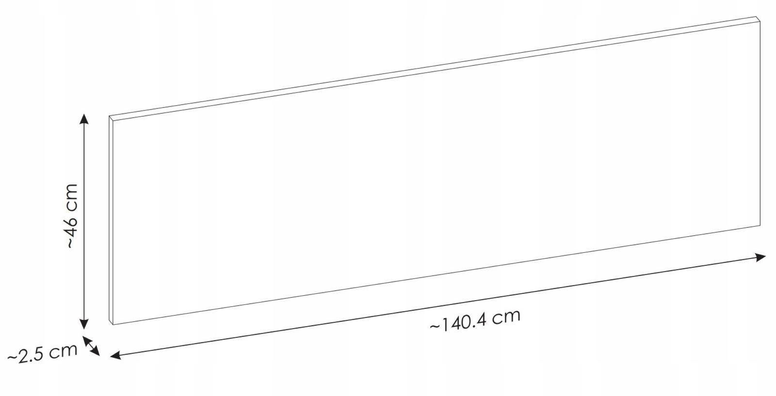 blat do szafki pod umywalkę 140 cm czarny mdf 2,5 cm do łazienki  nr. 2