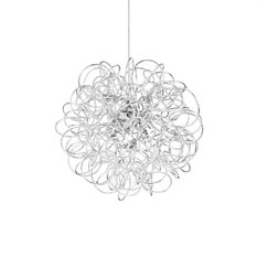 Lampa wisząca DUST 46 cm elegancka szlifowane pręty aluminiowe srebrna do salonu - Miniaturka zdjęcia nr 2