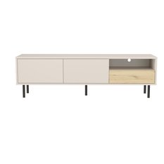 Szafka RTV LOLA 110x60x40 cm ze schowkiem do salonu dąb artisan kaszmir - Miniaturka zdjęcia nr 2