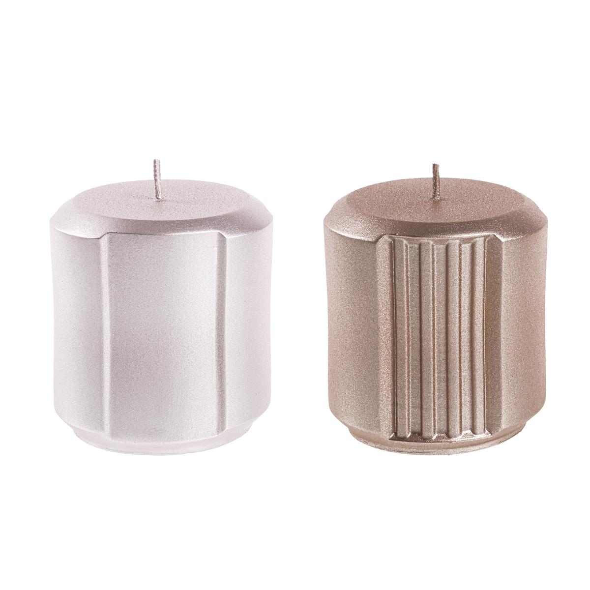 Świeca Rolls set of 2 Silver, Rose Gold