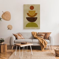 OBRAZ DO SALONU WZÓR AZTECKI STYL BOHO MINIMALIZM BETON 30x40cm - Miniaturka zdjęcia nr 3