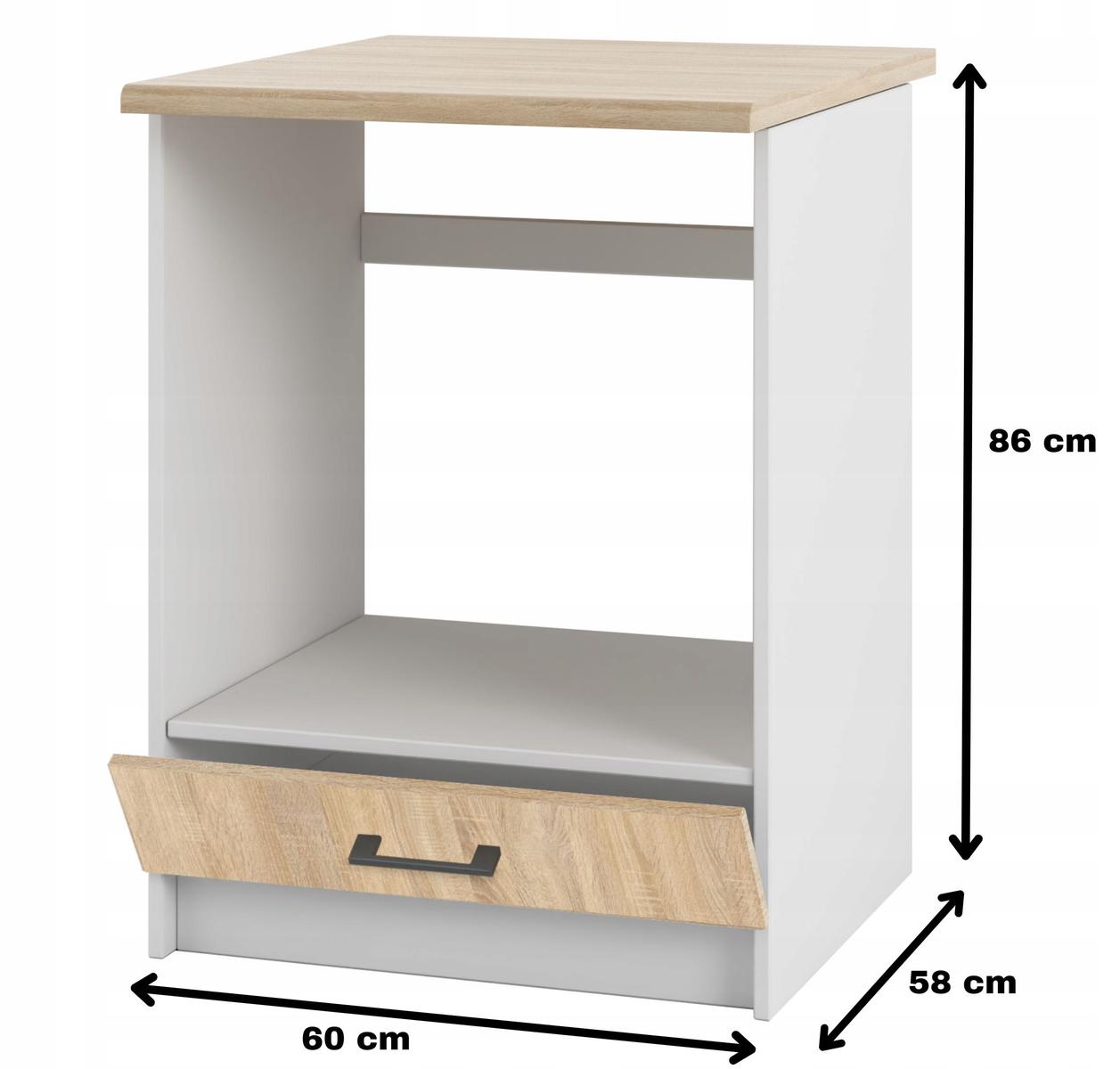 Szafka kuchenna dolna 60x86x60 cm stojąca pod piekarnik z blatem dąb sonoma nr. 2