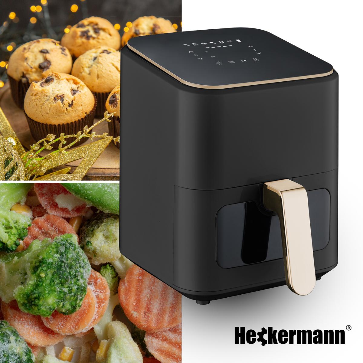 Frytkownica beztłuszczowa Air Fryer 4L Heckermann® RA510D Złota nr. 9