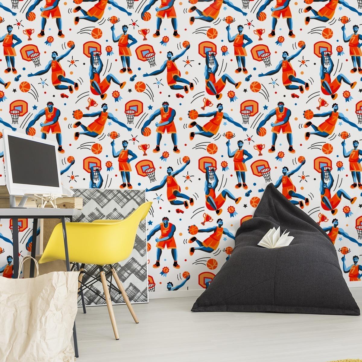 Tapeta KOSZYKÓWKA Pop-Art Piłka Sport Koszykarze  nr. 5