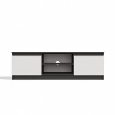 Szafka RTV Malwa 36x120x40 cm stolik pod telewizor antracyt biały - Miniaturka zdjęcia nr 8