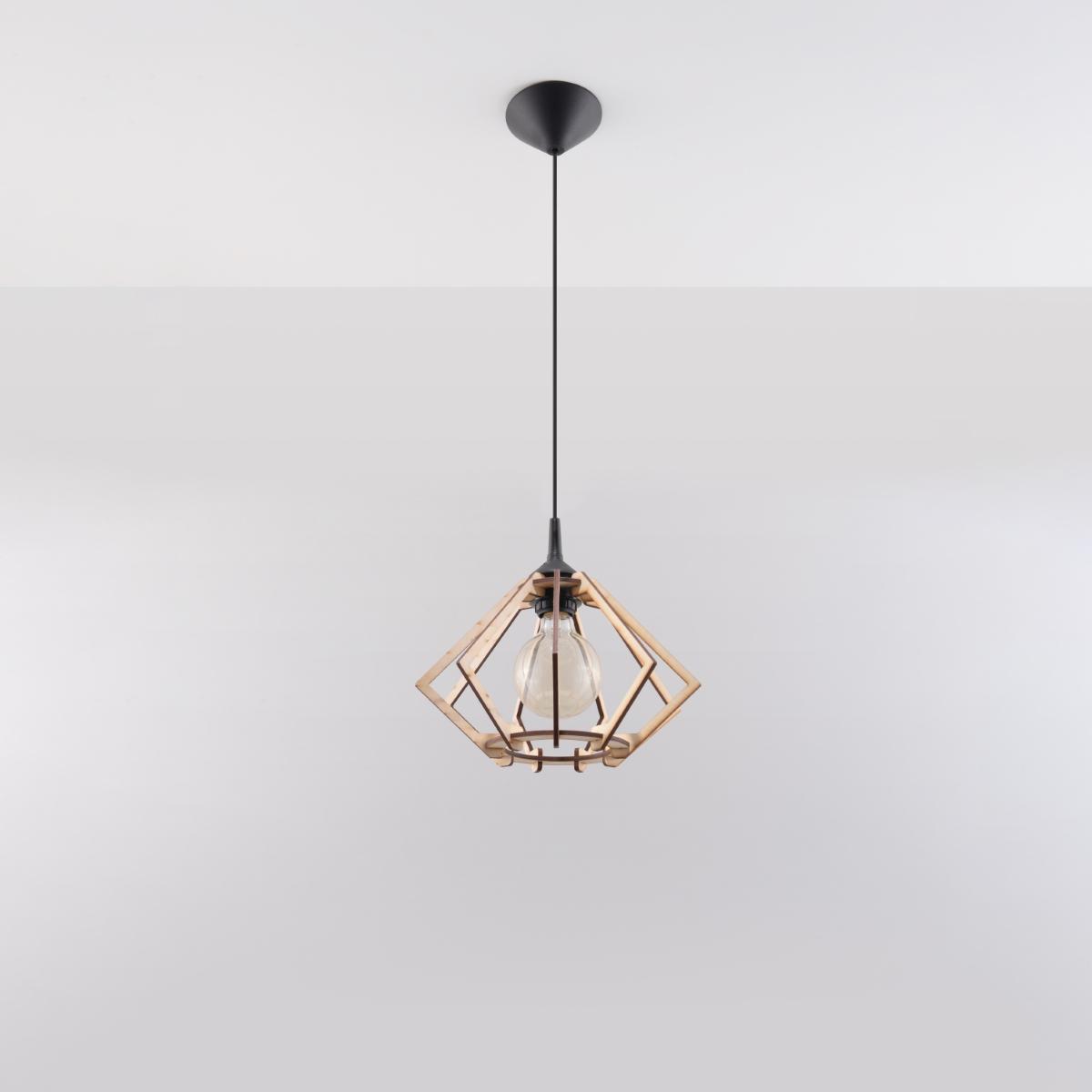 Lampa wisząca POMPELMO naturalne drewno 90x27.5x27.5cm nowoczesna E27 do salonu nr. 2