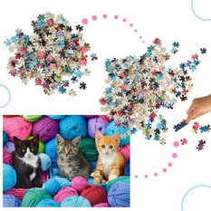 CASTORLAND Puzzle układanka 300 elementów Kittens in Yarn Store - Kotki w kłębach wełny 8+ - Miniaturka zdjęcia nr 5